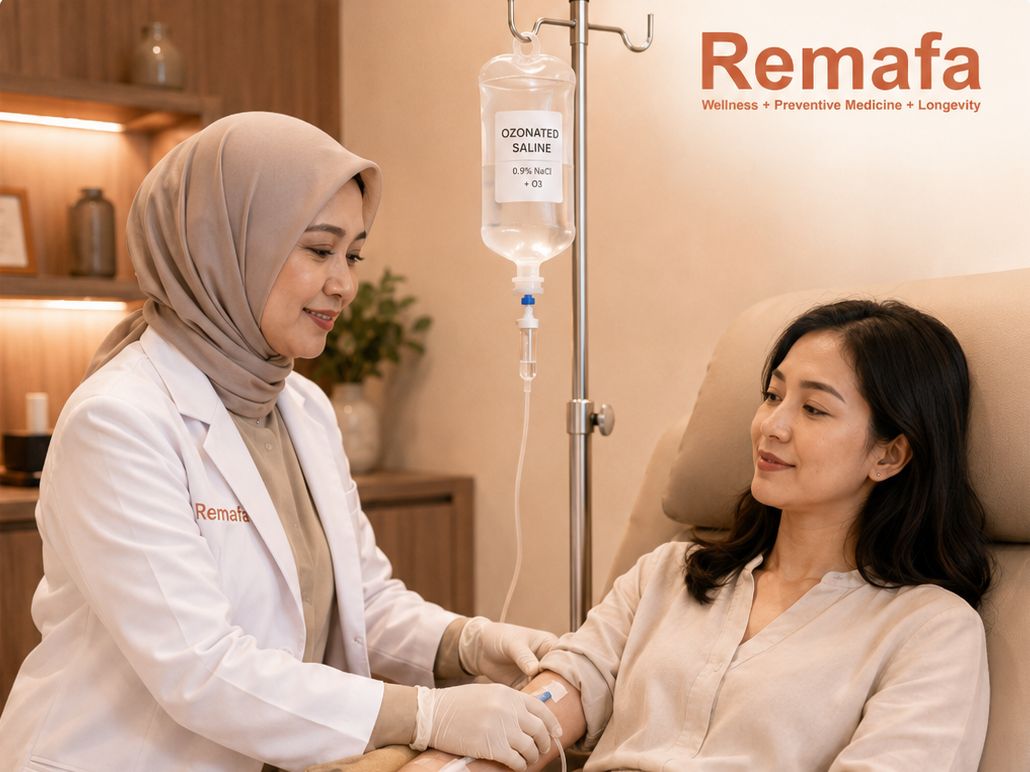 Ilustrasi layanan Ozonated Saline